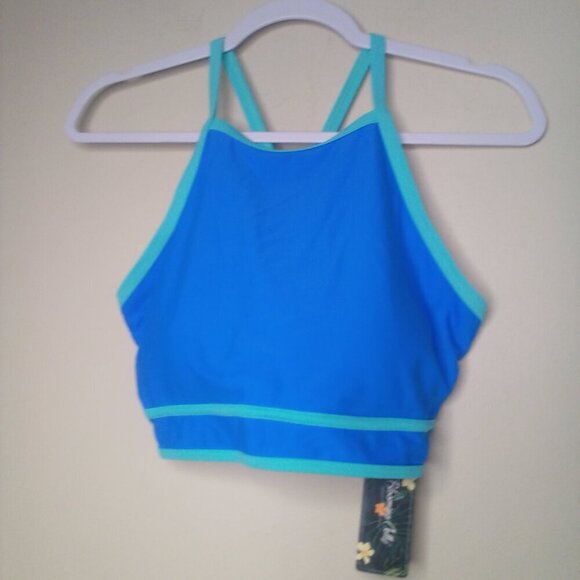 Blooming Jelly Swimsuit Women M 2 Piece Bikini Padded Blue Green - Picture 3 of 16